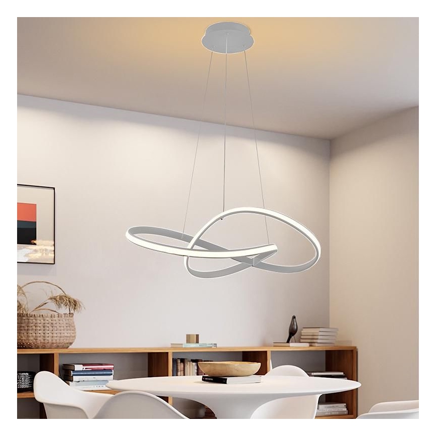 Brilagi - LED Stmievateľný luster na lanku COSMOWAVE LED/70W/230V 3000-6500K strieborná + diaľkové ovládanie