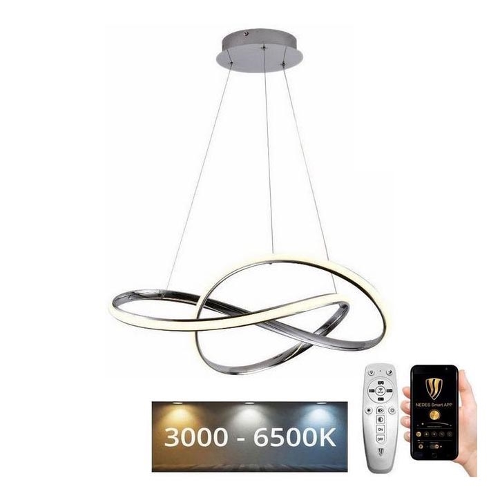 Brilagi - LED Stmievateľný luster na lanku COSMOWAVE LED/70W/230V chróm + diaľkové ovládanie
