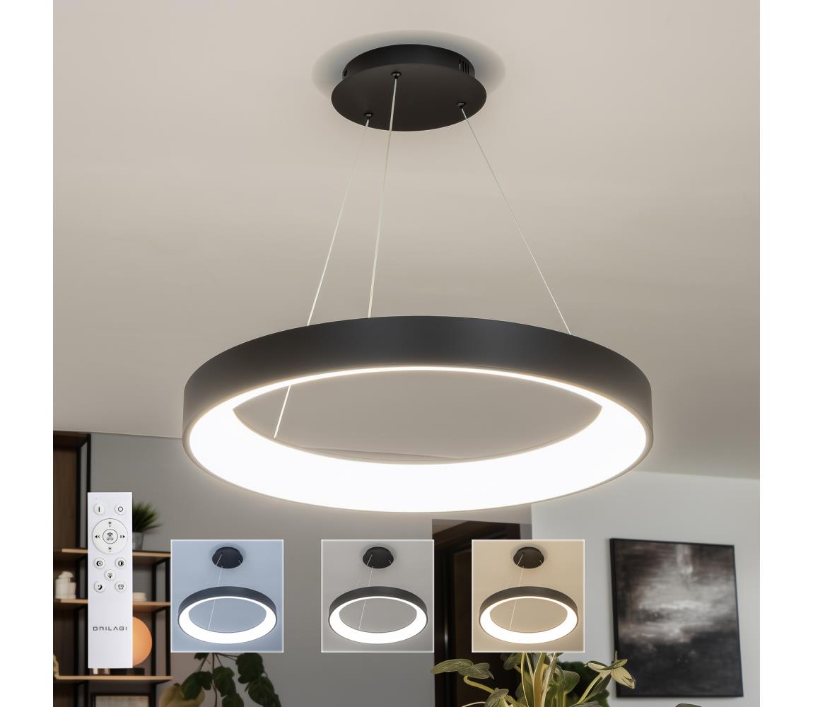 Brilagi - LED stmievateľný luster na lanku FALCON II LED/99W/230V pr. 60 cm čierna + DO BRDC2668-600/CR