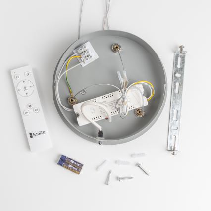 Brilagi - LED Stmievateľný luster na lanku FALCON LED/80W/230V 3000-6500K pr. 60 cm šedá + diaľkové ovládanie