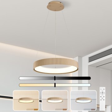 Brilagi - LED stmievateľný luster na lanku FALCON MODERN LED/30W/230V 3000-6500K 40 cm béžový + diaľkové ovládanie