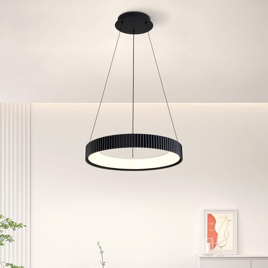 Brilagi - LED stmievateľný luster na lane FALCON MODERN LED/30W/230V 3000-6500K pr. 40 cm čierna + diaľkové ovládanie