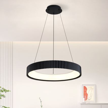 Brilagi - LED stmievateľný luster na lanku FALCON MODERN LED/54W/230V 3000-6500K pr. 60 cm čierna + diaľkové ovládanie