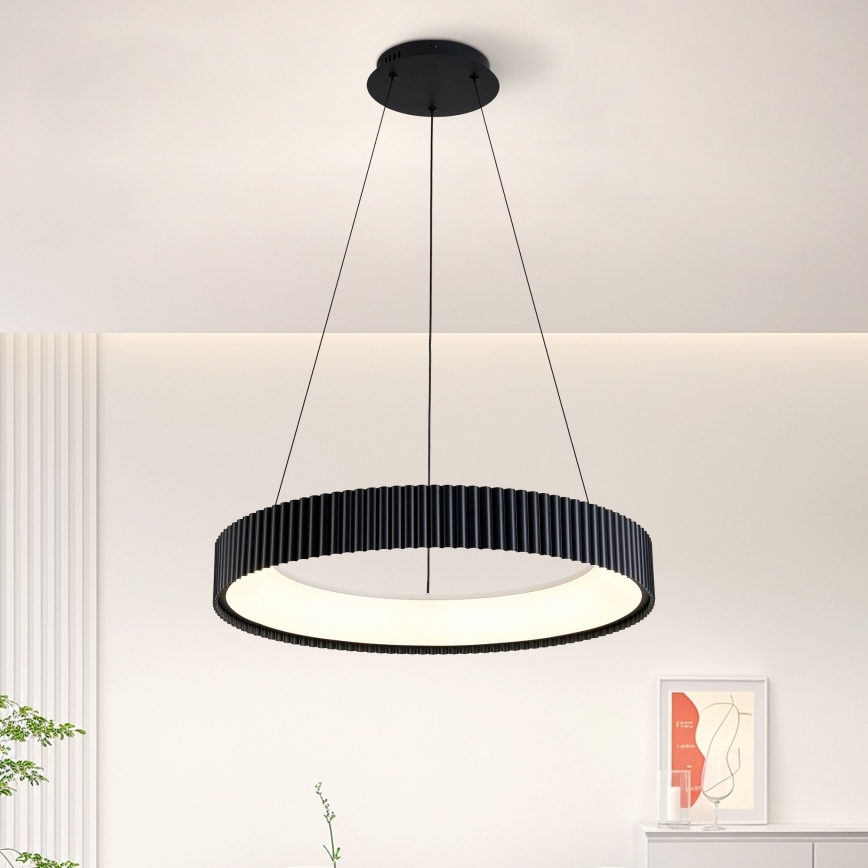 Brilagi - LED stmievateľný luster na lanku FALCON MODERN LED/54W/230V 3000-6500K pr. 60 cm čierna + diaľkové ovládanie