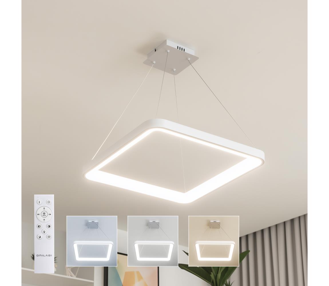 Brilagi - LED stmievateľný luster na lanku FALCON SLIM LED/50W/230V 50x50 cm biela + diaľkové ovládanie BRDX1331-500/BI