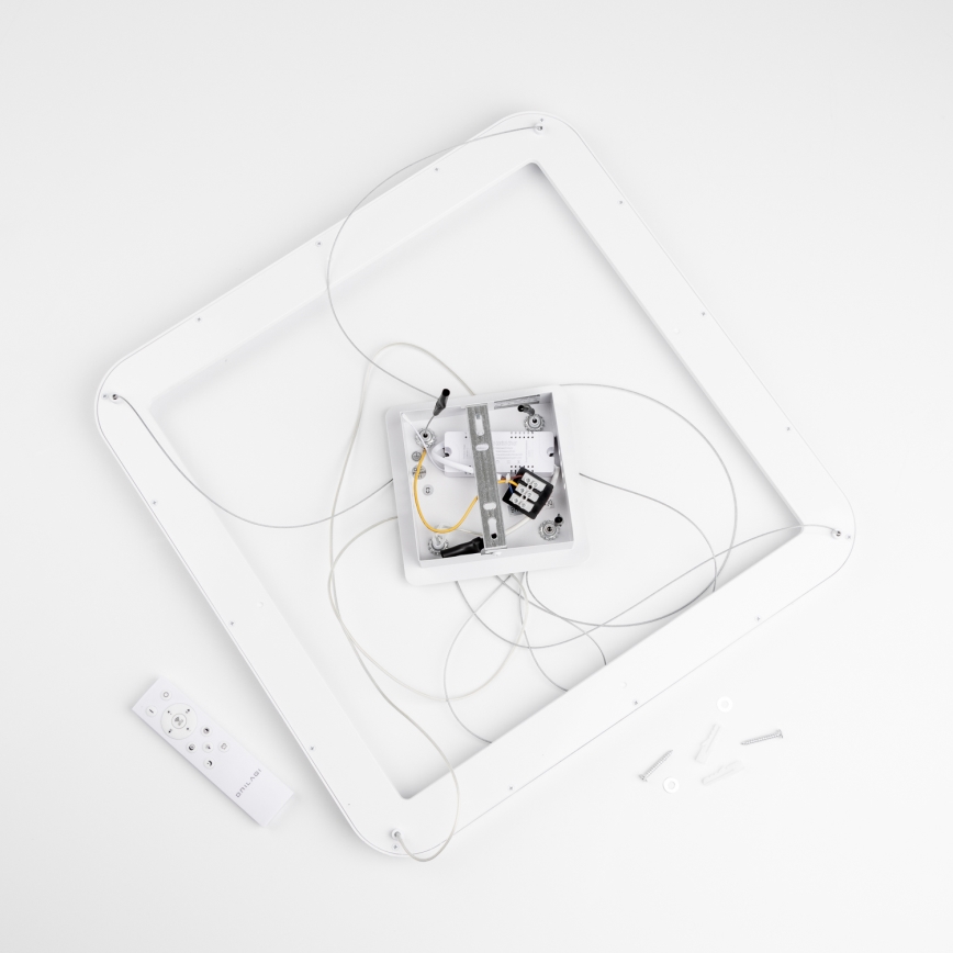 Brilagi - LED stmievateľný závesný luster na lankách FALCON SLIM LED/50W/230V 3000-6500K 50x50 cm biela + diaľkové ovládanie