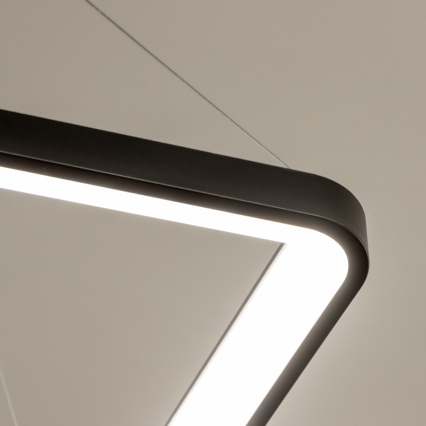 Brilagi - LED stmievateľný závesný luster FALCON SLIM LED/50W/230V 3000-6500K 50x50 cm čierny + diaľkové ovládanie