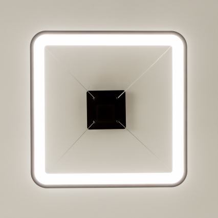 Brilagi - LED stmievateľný závesný luster FALCON SLIM LED/50W/230V 3000-6500K 50x50 cm čierny + diaľkové ovládanie