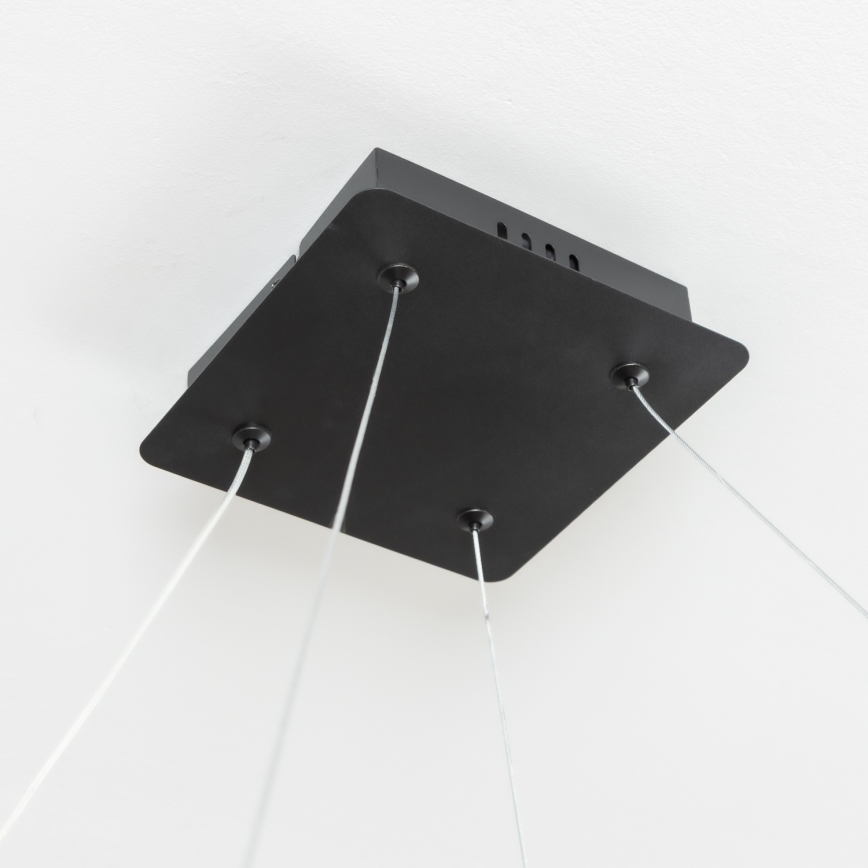 Brilagi - LED stmievateľný závesný luster FALCON SLIM LED/50W/230V 3000-6500K 50x50 cm čierny + diaľkové ovládanie