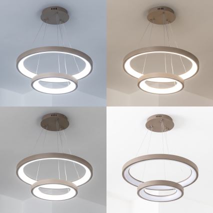 BRILAGI - stmievateľný LED luster na lankách FALCON SLIM LED/68W/230V 3000-6500K pr. 50 cm béžová + diaľkové ovládanie