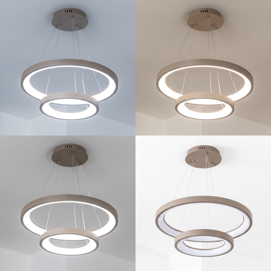 BRILAGI - stmievateľný LED luster na lankách FALCON SLIM LED/68W/230V 3000-6500K pr. 50 cm béžová + diaľkové ovládanie