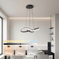 Brilagi - LED stmievateľný luster na lanku INFINITY LED/55W/230V 3000-6000K 50x50 cm čierna + diaľkové ovládanie