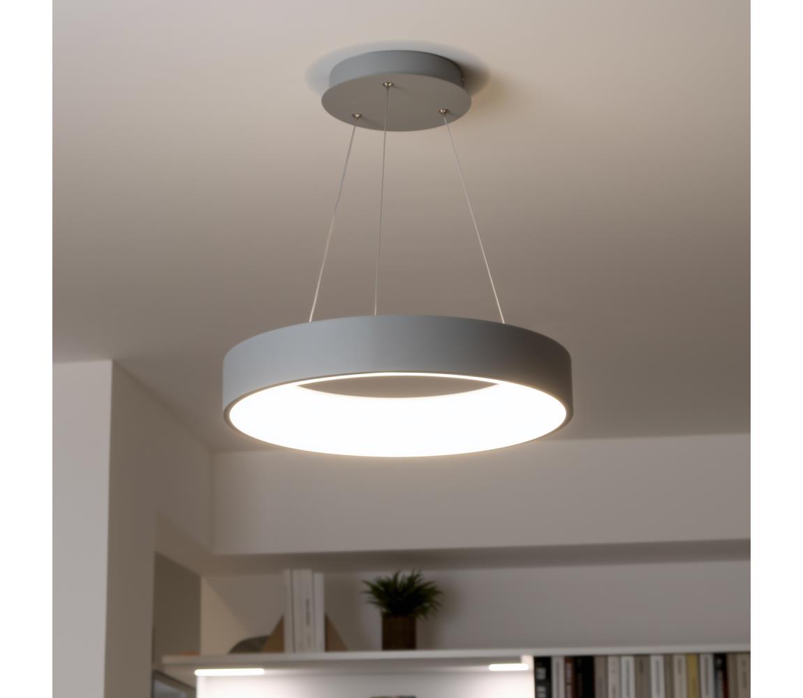Brilagi - LED Stmievateľný luster na lanku LED/40W/230V 3000-6500K šedý + diaľkové ovládanie BRKL02R-40W/LED-SED