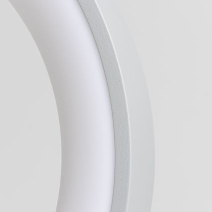 Svetlo šedá kruhová lampa s vnútorným bielym svetelným zdrojom sa nachádza na svetlom pozadí.