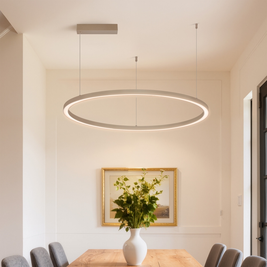 Brilagi - LED stmievateľný luster na lanku PORTOFINO LED/60W/230V 3000-6000K pr. 80 cm béžový + diaľkové ovládanie