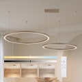 Brilagi - LED Stmievateľný luster na lanku PORTOFINO LED/98W/230V 3000-6000K béžová + diaľkové ovládanie
