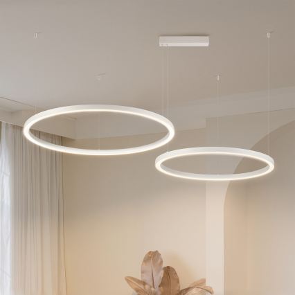 Brilagi - LED stmievateľný luster na lanku PORTOFINO LED/98W/230V 3000-6000K biela + diaľkové ovládanie