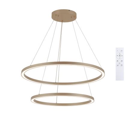 Brilagi - LED stmievateľný závesný luster PORTOFINO LED/98W/230V 3000-6000K pr. 80 cm béžový + diaľkové ovládanie