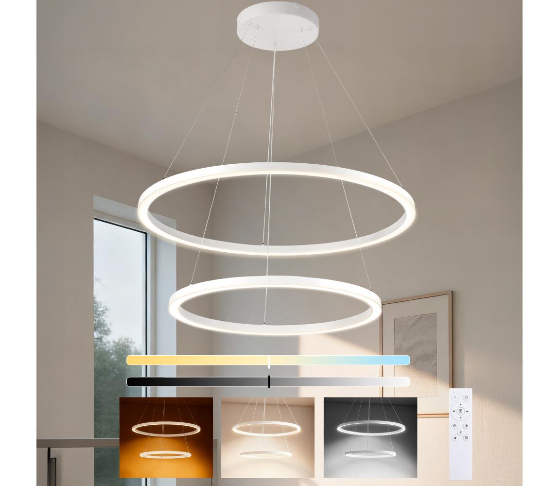 Brilagi - LED stmievateľný luster na lanku PORTOFINO LED/98W/230V pr. 80 cm biela +DO BRI512