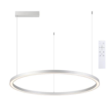 Brilagi - LED stmievateľný luster na lanku PORTOFINO LED/98W/230V 3000-6000K strieborný + diaľkové ovládanie
