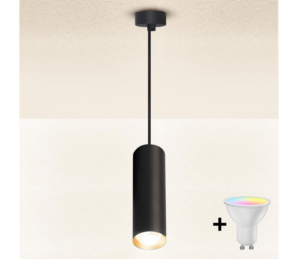 Brilagi - LED stmievateľný luster na lanku SELE 1xGU10/4,8W/230V čierna/zlatá BG1384+AI2382