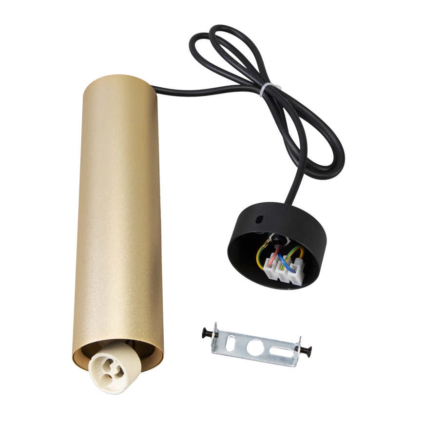BRILAGI - LED RGBW Stmievateľný závesný luster na lanku SELE 1xGU10/4,8W/230V 3000K čierna/zlatá + diaľkové ovládanie