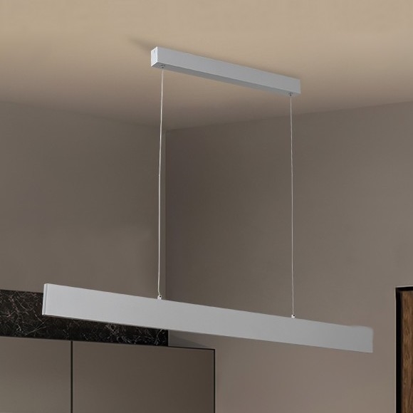 Brilagi - LED Stmievateľný luster na lanku SLIMLINE LED/40W/230V 3000-6000K strieborná + diaľkové ovládanie