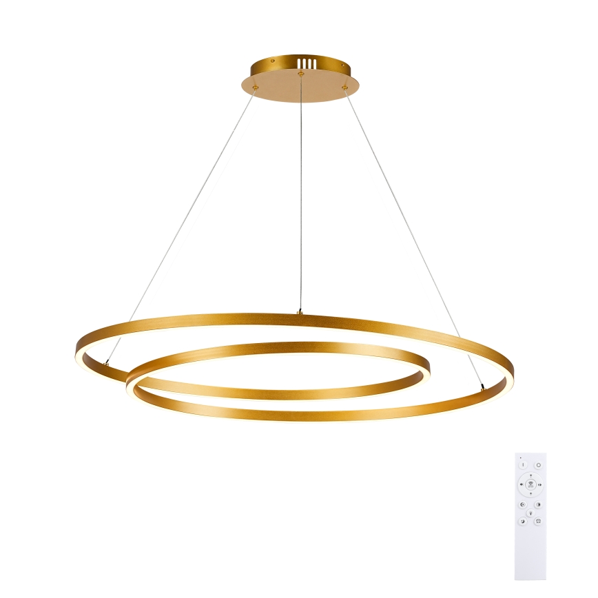 Brilagi - stmievateľný luster na lanku TWISTER LED/105W/230V 3000-6000K zlatý + diaľkové ovládanie