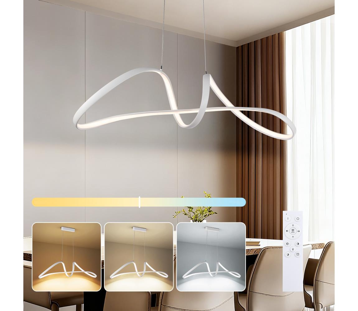 Brilagi-LED Stmievateľný luster na lanku TWISTER LED/60W/230V 3000-6000K biela+DO BRI486