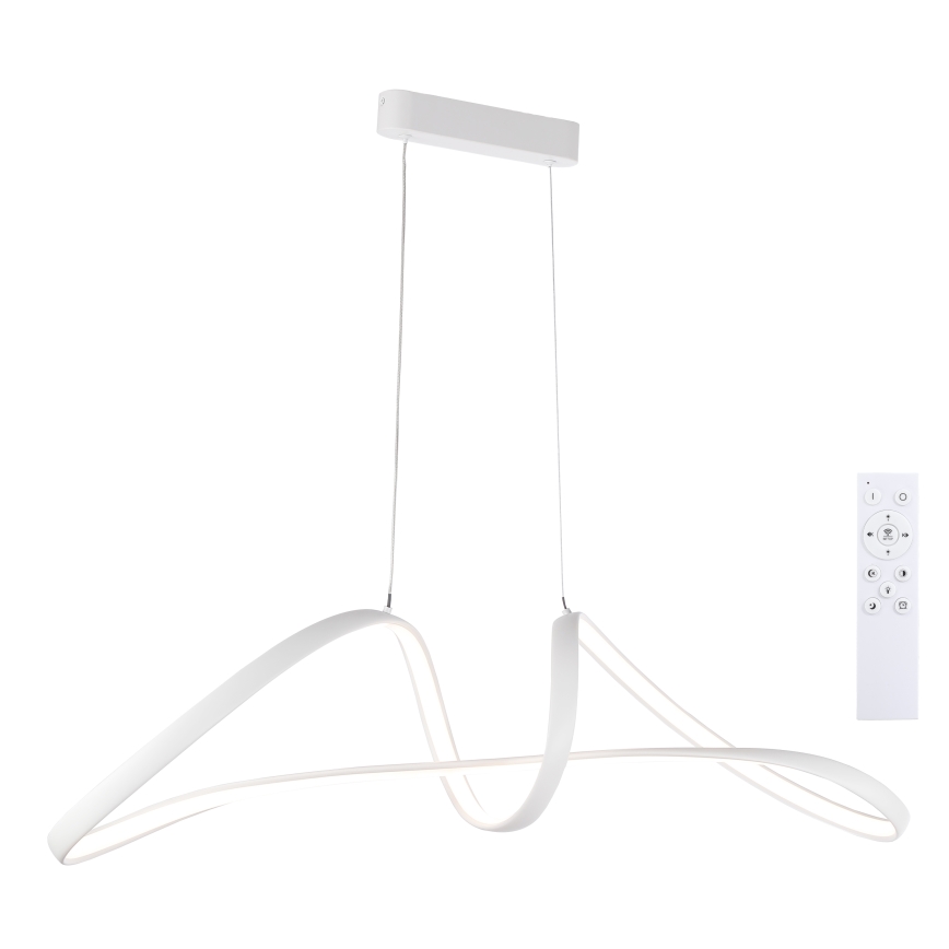 Brilagi - LED stmievateľný závesný luster na lane TWISTER LED/60W/230V 3000-6000K biela + diaľkové ovládanie