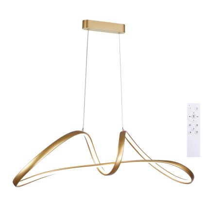 Brilagi - LED stmievateľný závesný luster TWISTER LED/60W/230V 3000-6000K zlatý + diaľkové ovládanie