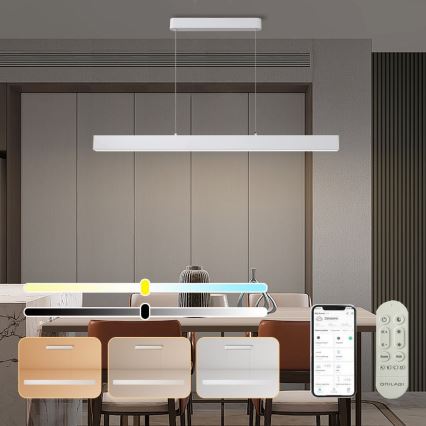 Brilagi - LED Stmievateľný luster na lanku SLEEKLINE SMART LED/40W/230V 3000-6000K Wi-Fi Tuya biela + diaľkové ovládanie