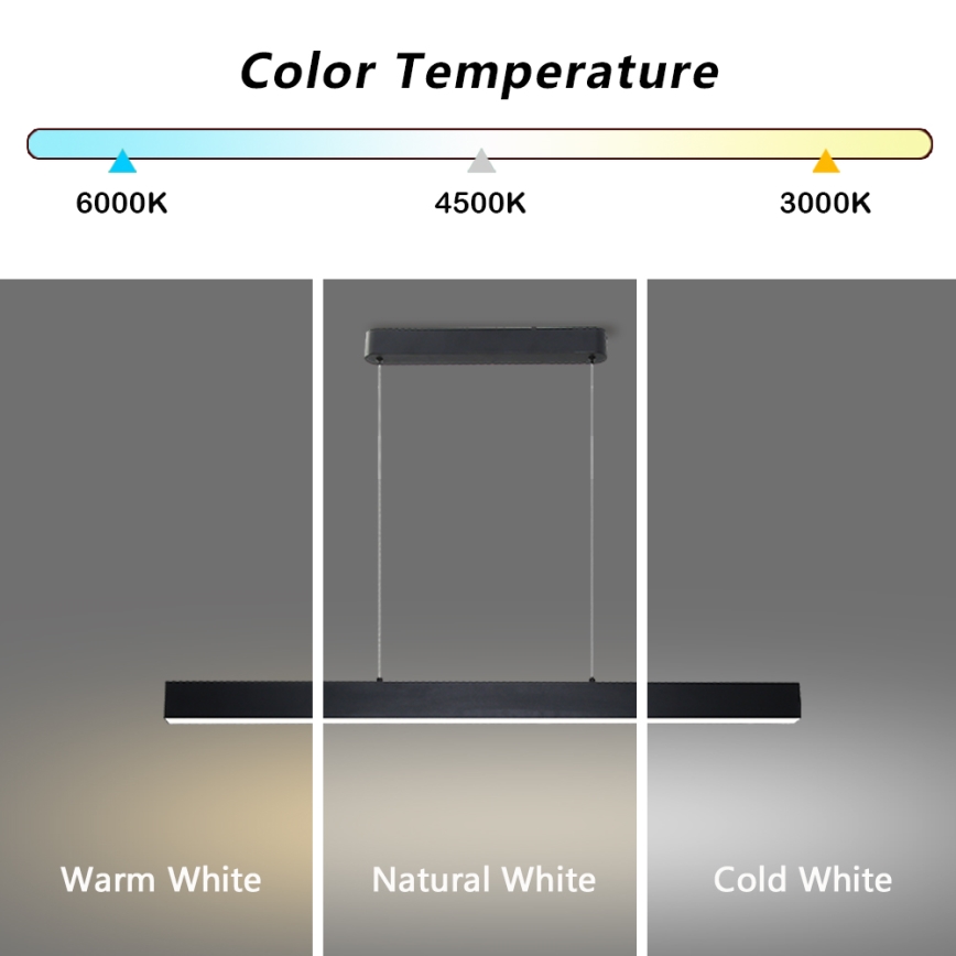 Brilagi - LED Stmievateľný luster na lanku SLEEKLINE SMART LED/40W/230V 3000-6000K Wi-Fi Tuya čierna + diaľkové ovládanie