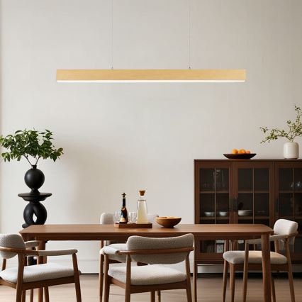 Brilagi - stmievateľný LED luster SLEEKLINE SMART LED/40W/230V Wi-Fi Tuya dubový dekor + diaľkové ovládanie