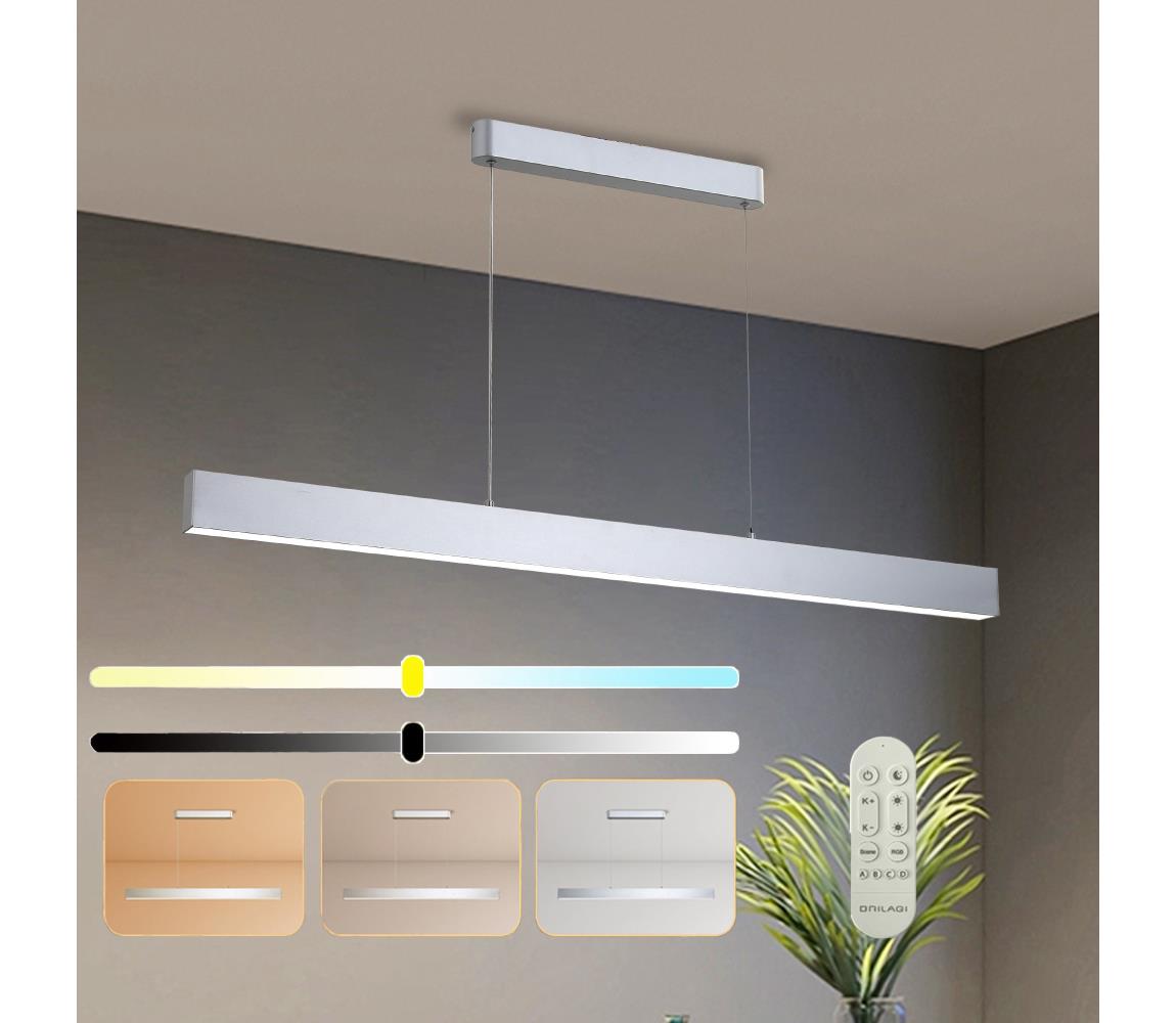 Brilagi Brilagi-LED Stmievateľný luster SLEEKLINE SMART LED/40W/230V Wi-Fi Tuya strieborná+DO