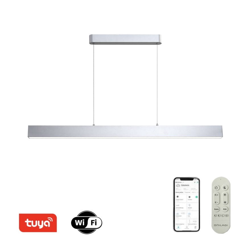 Brilagi - LED Stmievateľný luster na lanku SLEEKLINE SMART LED/40W/230V 3000-6000K Wi-Fi Tuya strieborná + diaľkové ovládanie