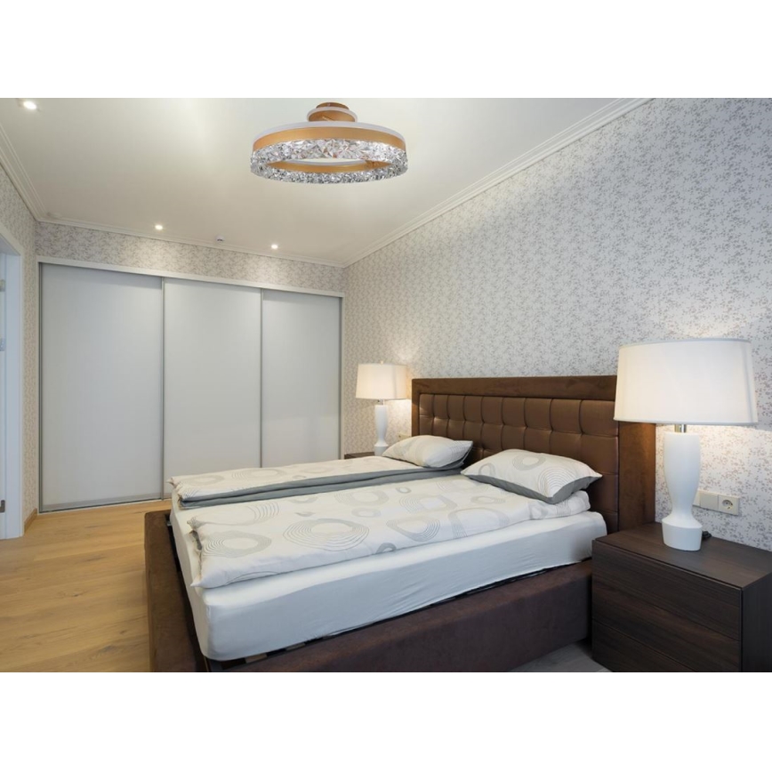 Brilagi - LED Stmievateľný prisadený luster LED/86W/230V 3000-6500K zlatá + diaľkové ovládanie