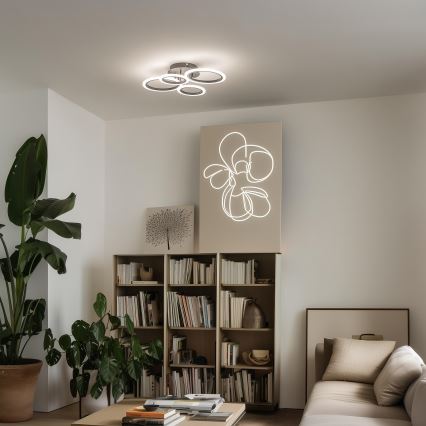 Brilagi - LED Stmievateľný prisadený luster ORBITS LED/50W/230V 3000-6500K + diaľkové ovládanie