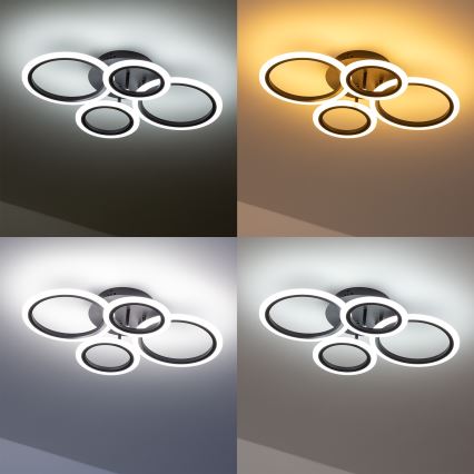Brilagi - LED Stmievateľný prisadený luster ORBITS LED/50W/230V 3000-6500K + diaľkové ovládanie