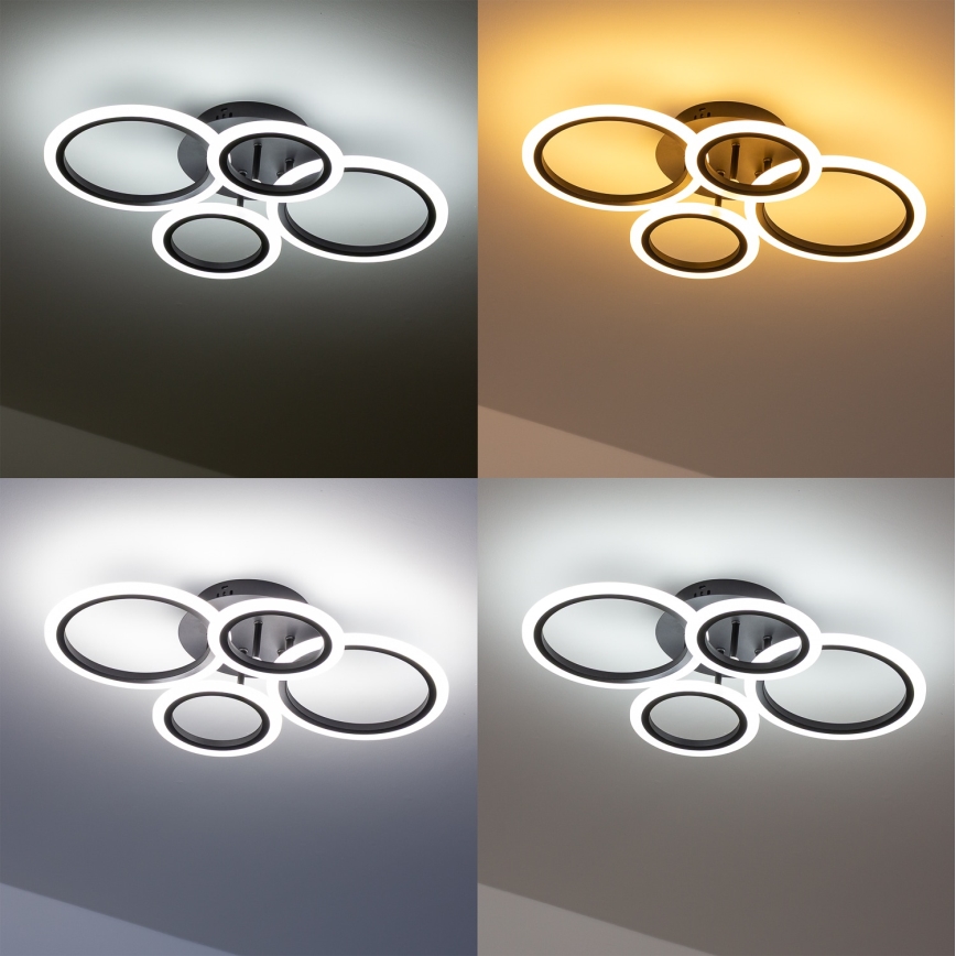 Brilagi - LED Stmievateľný prisadený luster ORBITS LED/50W/230V 3000-6500K + diaľkové ovládanie
