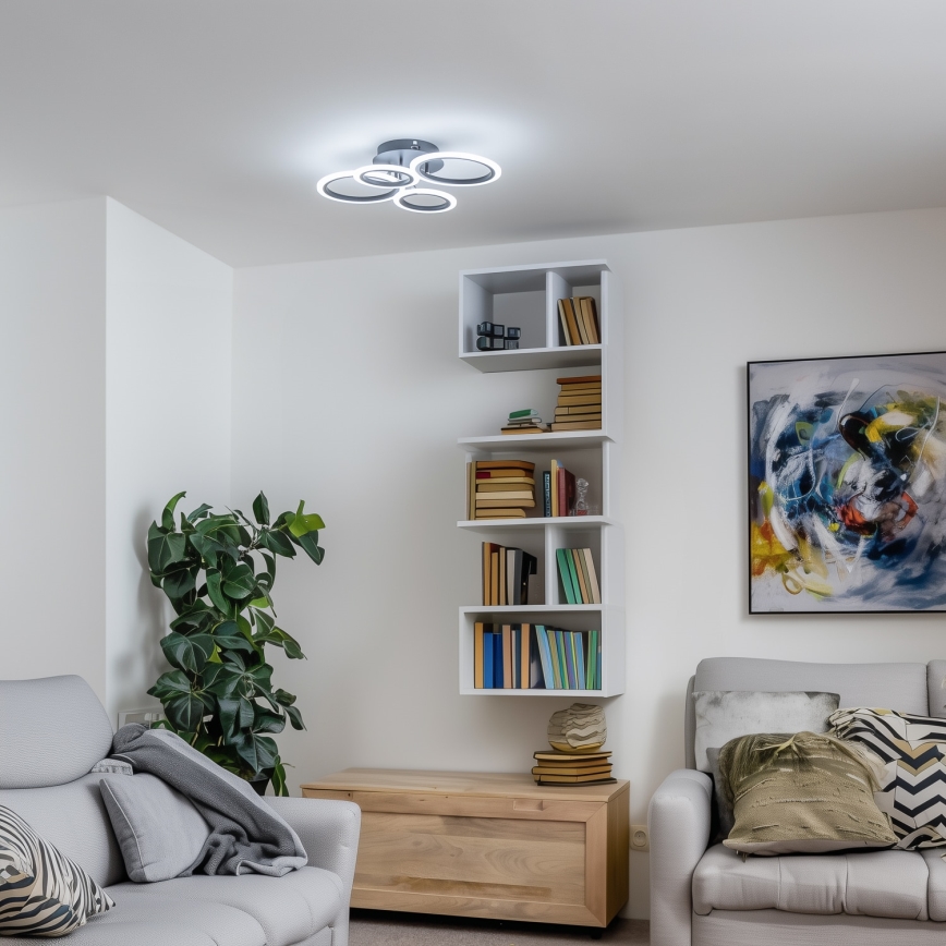 Brilagi - LED Stmievateľný prisadený luster ORBITS LED/50W/230V 3000-6500K + diaľkové ovládanie