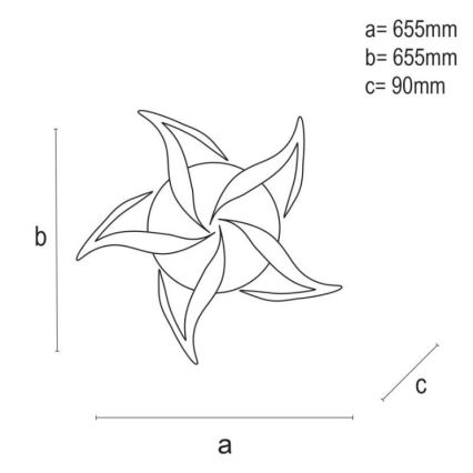 Brilagi - LED Stmievateľný prisadený luster TWIST LED/55W/230V 3000-6500K biela + diaľkové ovládanie