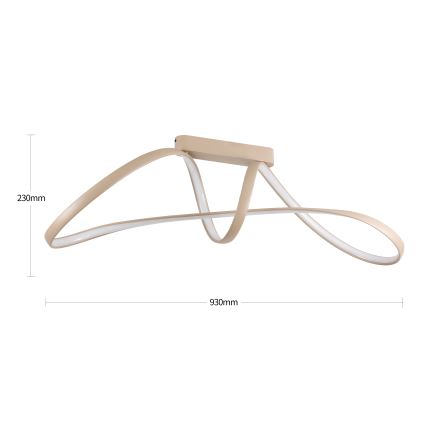 Brilagi - LED stmievateľné prisadené stropné svietidlo TWISTER LED/60W/230V 3000-6000K béžové + diaľkové ovládanie