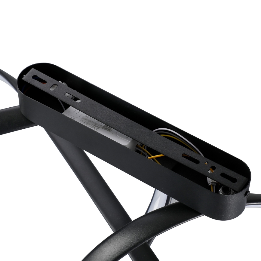 Brilagi - Stmievateľný prisadený LED luster TWISTER LED/60W/230V 3000-6000K čierna + diaľkové ovládanie