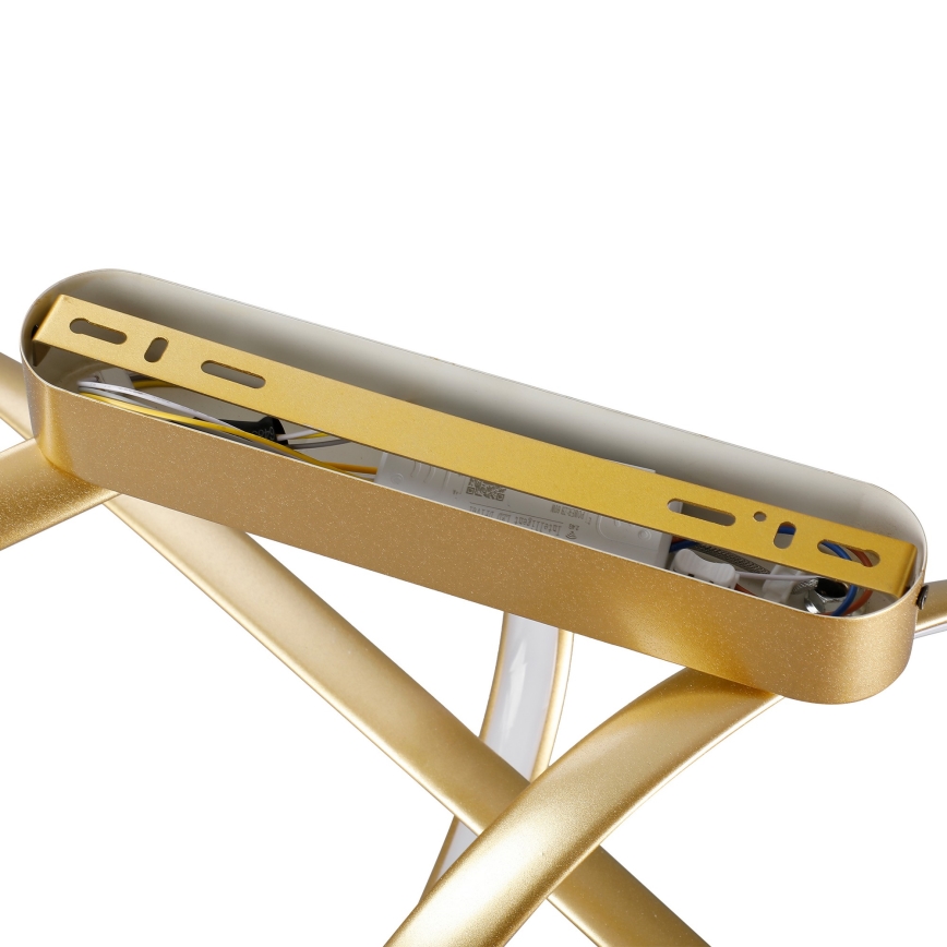 Brilagi - LED stmievateľné prisadené stropné svietidlo TWISTER LED/60W/230V 3000-6000K zlaté + diaľkové ovládanie