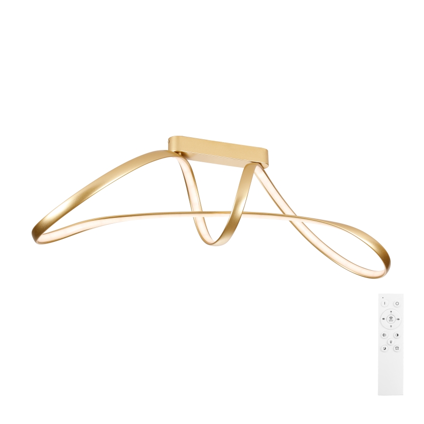 Brilagi - LED stmievateľné prisadené stropné svietidlo TWISTER LED/60W/230V 3000-6000K zlaté + diaľkové ovládanie