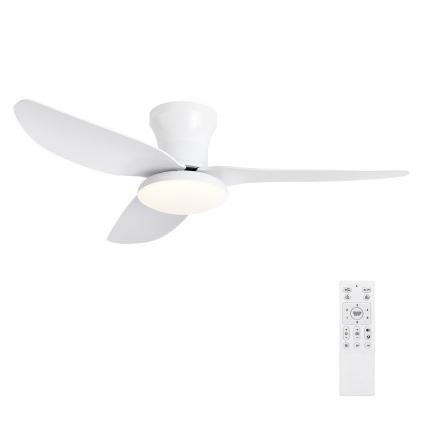 Brilagi - LED Stmievateľný stropný ventilátor LED/30W/230V 3000-6500K biela + diaľkové ovládanie