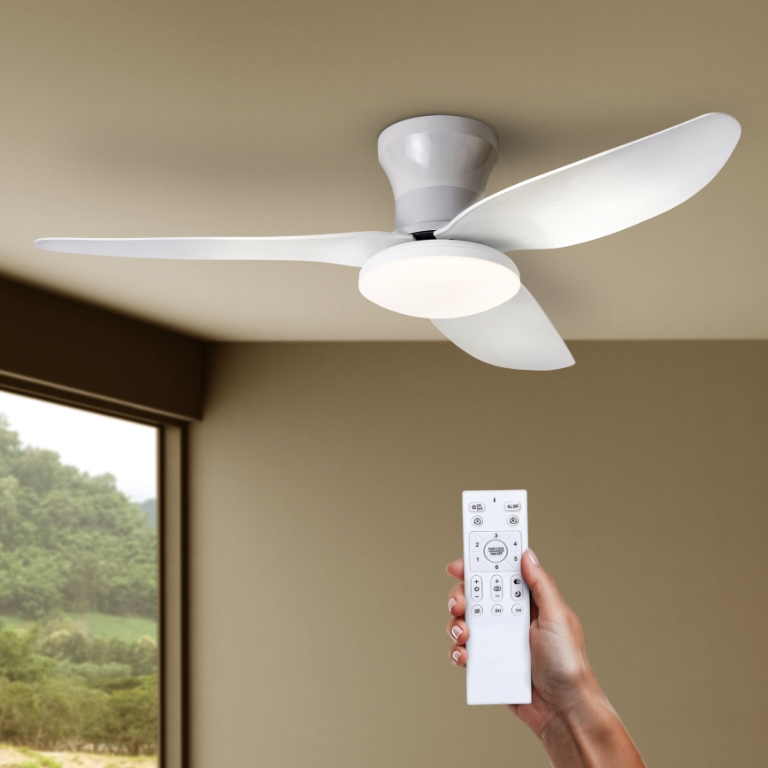 Brilagi - LED Stmievateľný stropný ventilátor LED/30W/230V 3000-6500K biela + diaľkové ovládanie