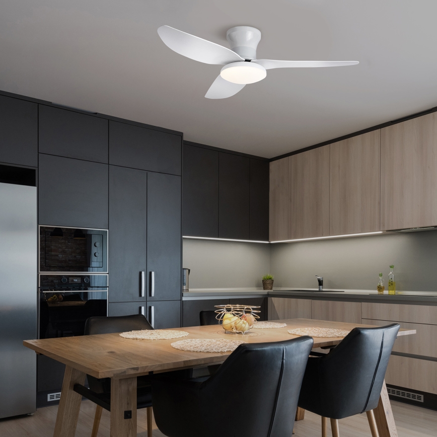 Brilagi - LED Stmievateľný stropný ventilátor LED/30W/230V 3000-6500K biela + diaľkové ovládanie