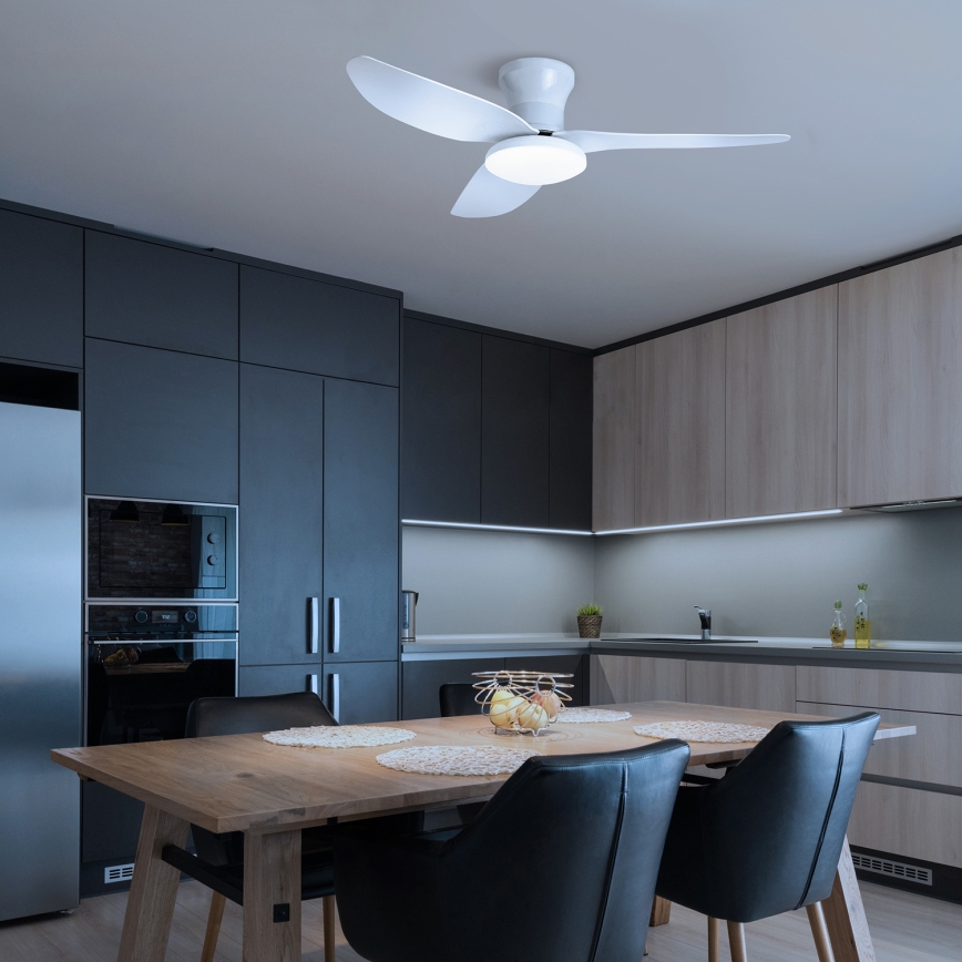 Brilagi - LED Stmievateľný stropný ventilátor LED/30W/230V 3000-6500K biela + diaľkové ovládanie